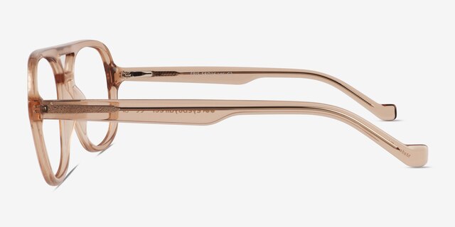 Eris Clear Brown PlasticEyeglass Frames from EyeBuyDirect, Side View