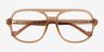 Eris Clear Brown PlasticEyeglass Frames from EyeBuyDirect, Closed View