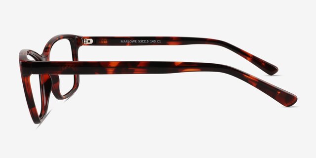 Marlowe Tortoise PlasticEyeglass Frames from EyeBuyDirect, Side View