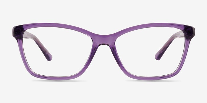 Marlowe Clear Purple Plastic Eyeglass Frames from EyeBuyDirect