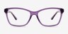 Marlowe Clear Purple PlasticEyeglass Frames from EyeBuyDirect, Front View