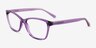 Marlowe Clear Purple PlasticEyeglass Frames from EyeBuyDirect, Angle View