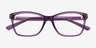 Marlowe Clear Purple PlasticEyeglass Frames from EyeBuyDirect, Closed View