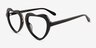 Ever Black AcetateEyeglass Frames from EyeBuyDirect, Angle View