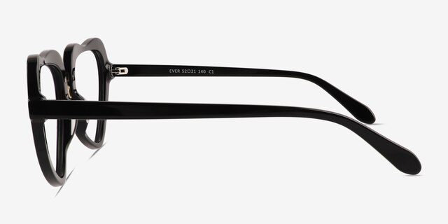 Ever Black AcetateEyeglass Frames from EyeBuyDirect, Side View