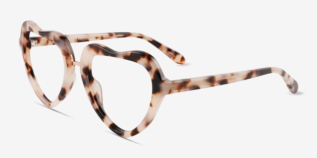 Ever Ivory Tortoise AcetateEyeglass Frames from EyeBuyDirect, Angle View