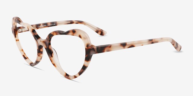 Charming Ivory Tortoise AcetateEyeglass Frames from EyeBuyDirect, Angle View
