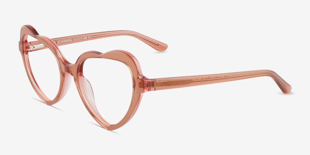 Charming Brun AcétateMontures de lunettes de vue d'EyeBuyDirect, Vue d'Angle