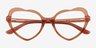 Charming Brun AcétateMontures de lunettes de vue d'EyeBuyDirect, Vue Rapprochée