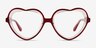 Sweetheart Red AcetateEyeglass Frames from EyeBuyDirect, Front View