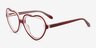 Sweetheart Red AcetateEyeglass Frames from EyeBuyDirect, Angle View
