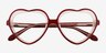 Sweetheart Red AcetateEyeglass Frames from EyeBuyDirect, Closed View