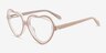 Sweetheart Pink AcetateEyeglass Frames from EyeBuyDirect, Angle View