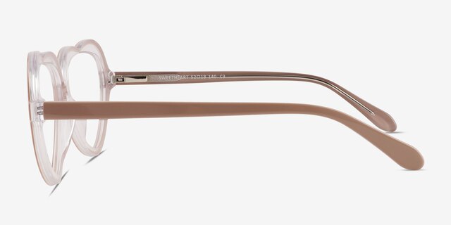 Sweetheart Pink AcetateEyeglass Frames from EyeBuyDirect, Side View