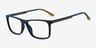 Wp Matte Navy PlastiqueMontures de lunettes de vue d'EyeBuyDirect, Vue d'Angle