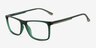 Wp Crystal Dark Green PlasticEyeglass Frames from EyeBuyDirect, Angle View