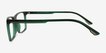 Wp Crystal Dark Green PlasticEyeglass Frames from EyeBuyDirect, Side View