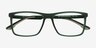 Wp Crystal Dark Green PlasticEyeglass Frames from EyeBuyDirect, Closed View