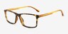 1Up Yellow Tortoise PlastiqueMontures de lunettes de vue d'EyeBuyDirect, Vue d'Angle
