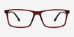 1Up Crystal Dark Red PlasticEyeglass Frames from EyeBuyDirect, Front View