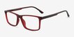 1Up Crystal Dark Red PlasticEyeglass Frames from EyeBuyDirect, Angle View