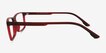 1Up Crystal Dark Red PlasticEyeglass Frames from EyeBuyDirect, Side View