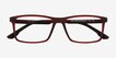 1Up Crystal Dark Red PlasticEyeglass Frames from EyeBuyDirect, Closed View