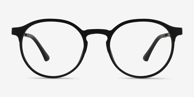 Xp Matte Black PlastiqueMontures de lunettes de vue d'EyeBuyDirect, Vue de Face