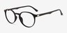 Xp Matte Black PlastiqueMontures de lunettes de vue d'EyeBuyDirect, Vue d'Angle