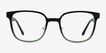 GG Black Green PlasticEyeglass Frames from EyeBuyDirect, Front View