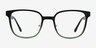 GG Black Green PlasticEyeglass Frames from EyeBuyDirect, Front View