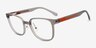 GG Gris PlastiqueMontures de lunettes de vue d'EyeBuyDirect, Vue d'Angle