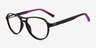 Hud Matte Black PlasticEyeglass Frames from EyeBuyDirect, Angle View