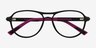 Hud Matte Black PlasticEyeglass Frames from EyeBuyDirect, Closed View