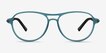 Hud Matte Crystal Teal PlasticEyeglass Frames from EyeBuyDirect, Front View
