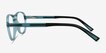 Hud Matte Crystal Teal PlasticEyeglass Frames from EyeBuyDirect, Side View