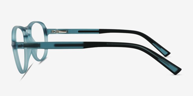 Hud Matte Crystal Teal PlastiqueMontures de lunettes de vue d'EyeBuyDirect, Vue de Côté