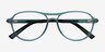 Hud Matte Crystal Teal PlastiqueMontures de lunettes de vue d'EyeBuyDirect, Vue Rapprochée