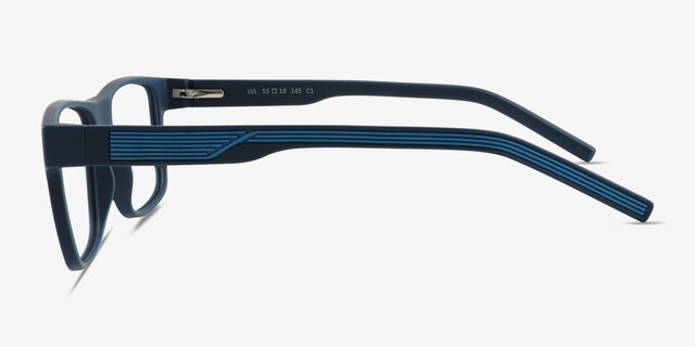 Lvl Matte Navy PlastiqueMontures de lunettes de vue d'EyeBuyDirect, Vue de Côté