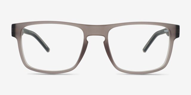 Lvl Matte Crystal Gray PlasticEyeglass Frames from EyeBuyDirect, Front View