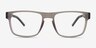 Lvl Matte Crystal Gray PlasticEyeglass Frames from EyeBuyDirect, Front View