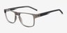 Lvl Matte Crystal Gray PlasticEyeglass Frames from EyeBuyDirect, Angle View