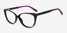 Ign Matte Black PlastiqueMontures de lunettes de vue d'EyeBuyDirect, Vue d'Angle