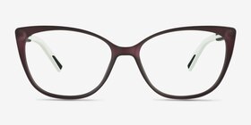 Ign Crystal Dark Purple Plastique Montures de lunettes de vue d'EyeBuyDirect, Vue de Face