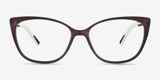 Ign Crystal Dark Purple PlastiqueMontures de lunettes de vue d'EyeBuyDirect, Vue de Face