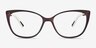 Ign Crystal Dark Purple PlastiqueMontures de lunettes de vue d'EyeBuyDirect, Vue de Face