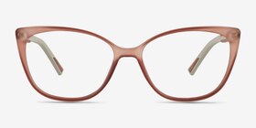 Ign Crystal Light Pink Plastique Montures de lunettes de vue d'EyeBuyDirect, Vue de Face