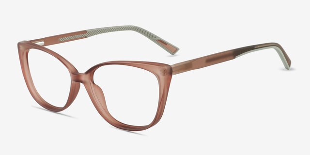 Ign Crystal Light Pink PlasticEyeglass Frames from EyeBuyDirect, Angle View