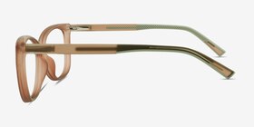 Ign Crystal Light Pink Plastique Montures de lunettes de vue d'EyeBuyDirect, Vue de Côté