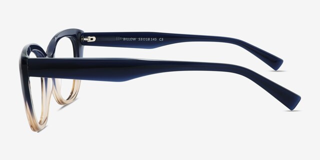 Billow Blue Brown AcetateEyeglass Frames from EyeBuyDirect, Side View